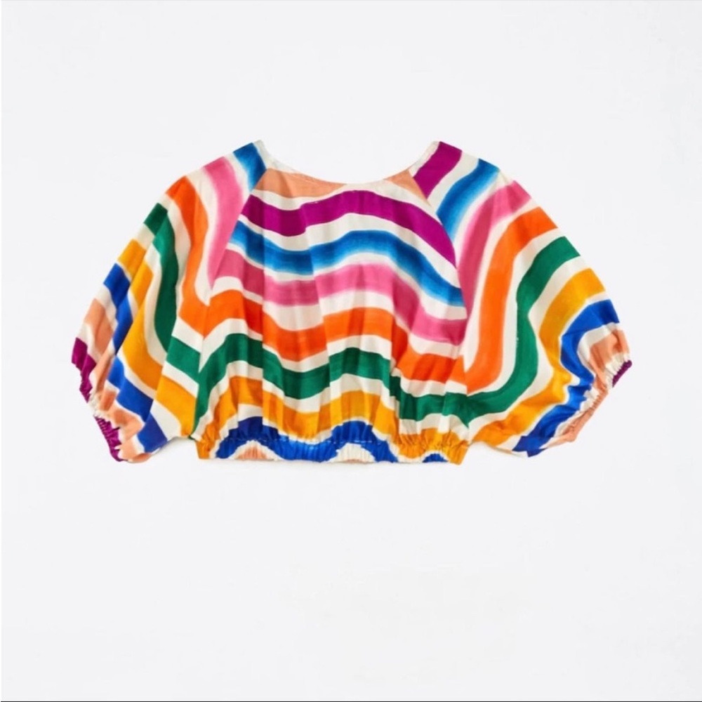FARM Rio dancing stripes crop top!